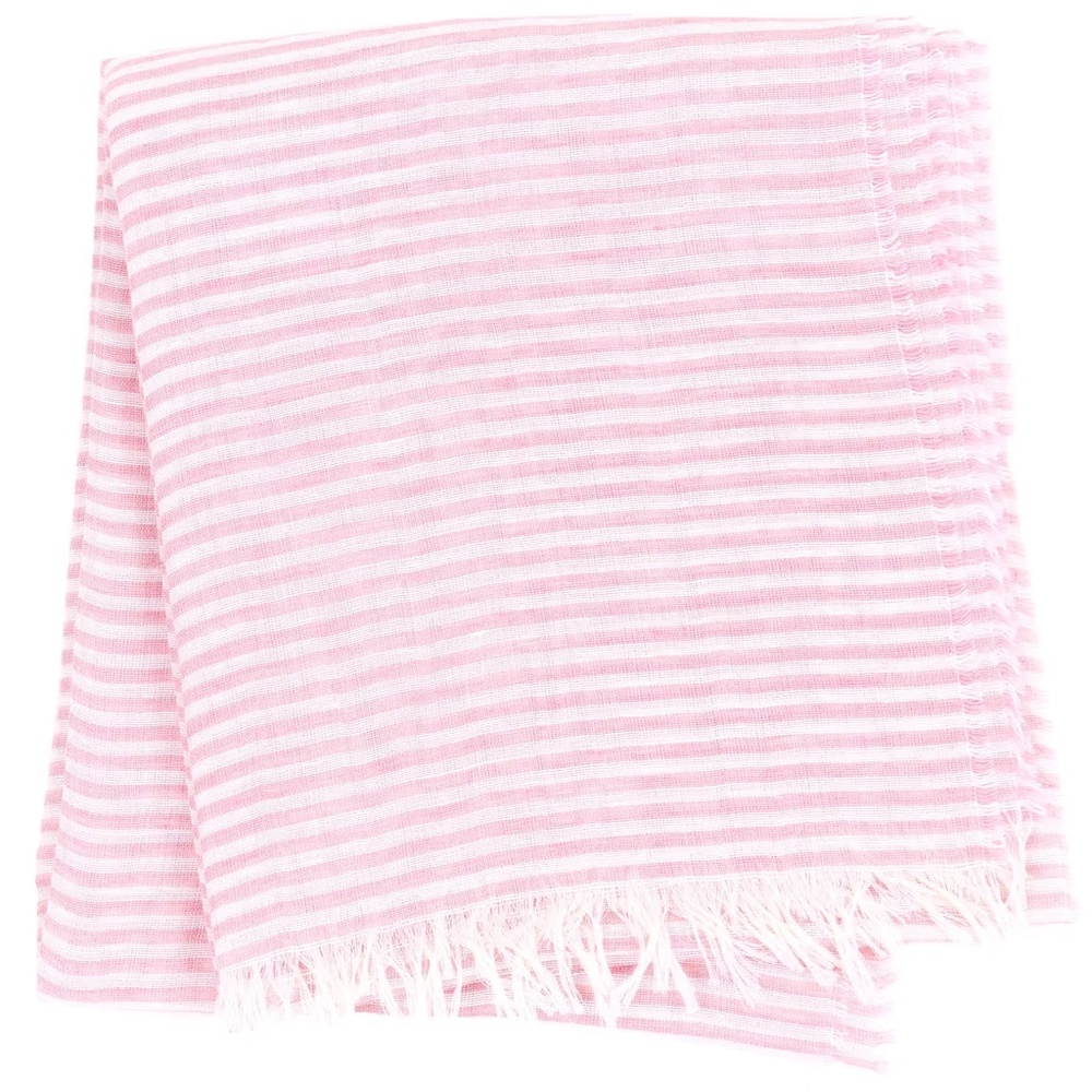 Lightweight Linen/Cotton Scarf with Eyelash Fringe